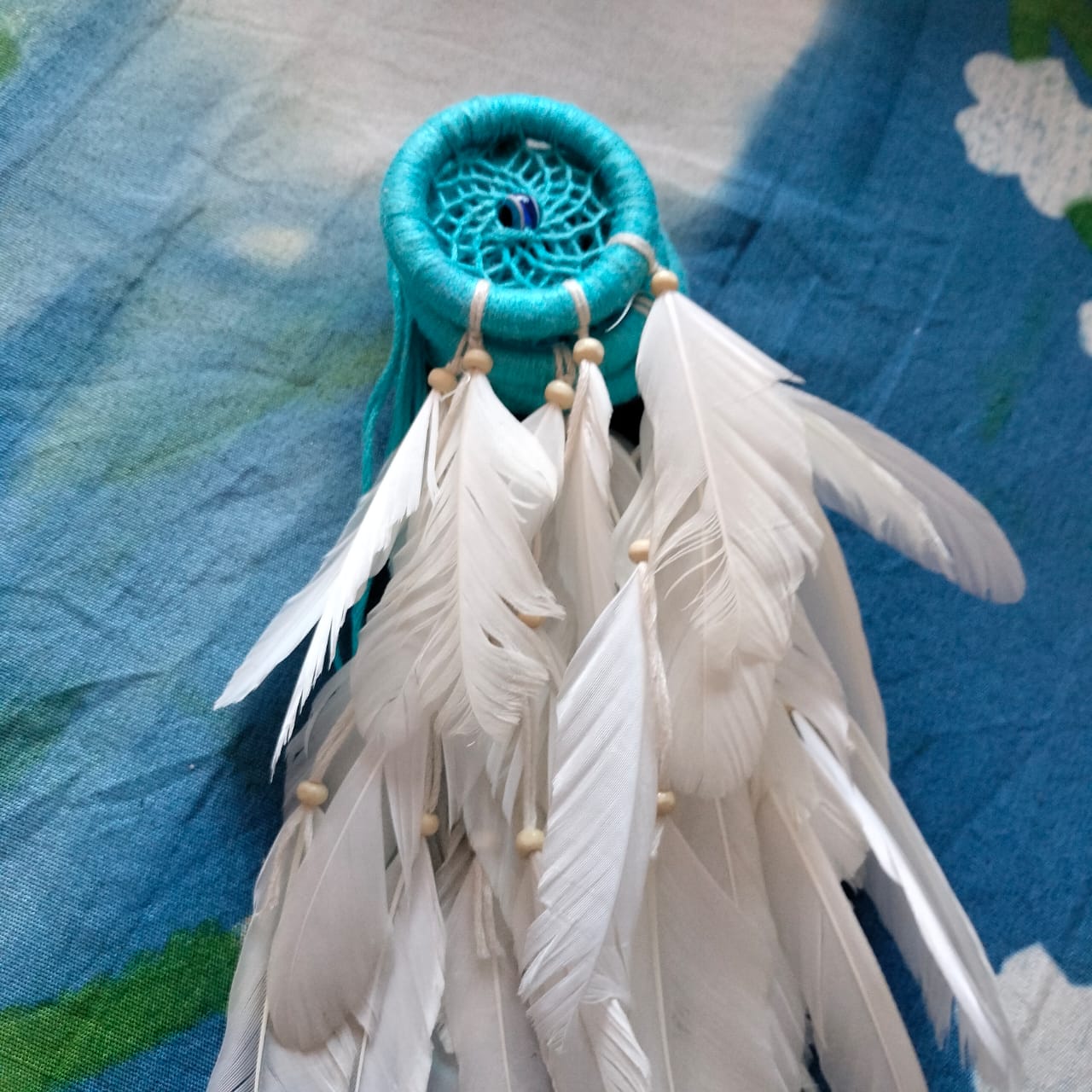 Dream Catcher blue with white fethers