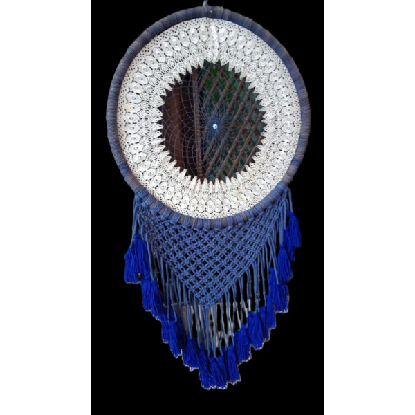 Dream Catcher white & navy blue