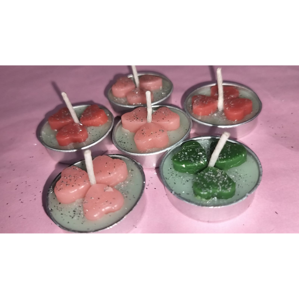 Handmade Heart T-Light Candles (Set of 12)